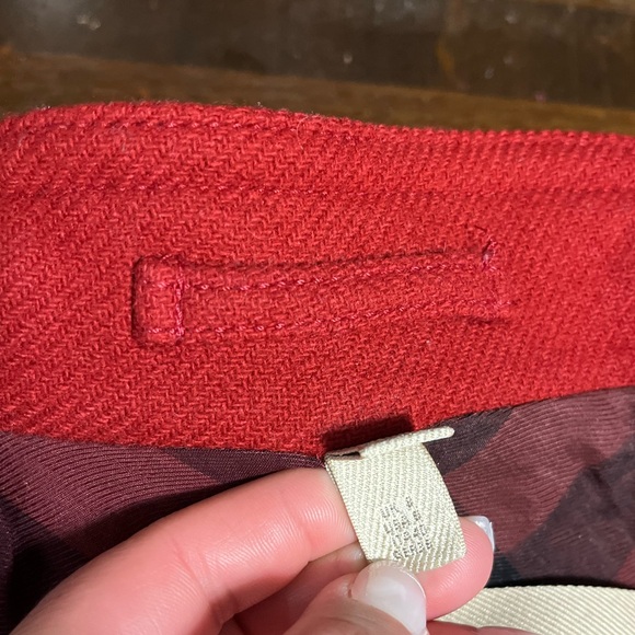 Burberry Brit  Wool Pea Coat Red Women’s US Size 6 Authentic (Read Description) - Picture 10 of 15